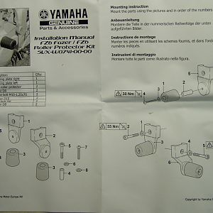 Yamaha FZ6 Frame Slider Kit