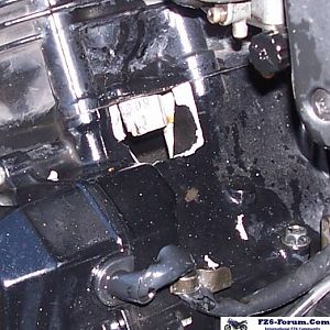 Spot the hole in the engine casing