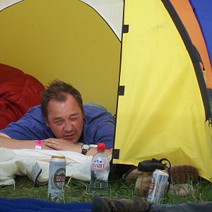Me after a kip at the Sugar Hill festival, Wilts