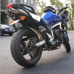 Before FZ1 bars and Sprocket+Speedohealer mod
