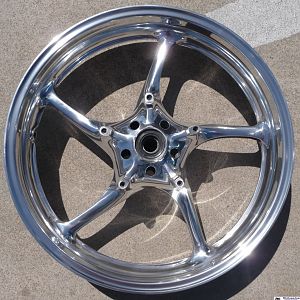 Polished front wheel