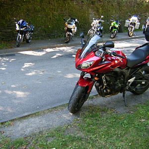 Cloggy's bike parked in Monschau (Ger)
