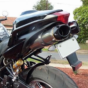 new "rear fender" & Powdercoated end caps on TB's 22.05.10