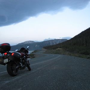 Kluane National Park at midnight