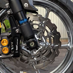 Braking Wave Disc, Goodridge braided lines R6S radial brake calipers, Gaass