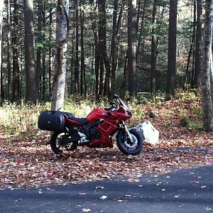 Taking a break from the twisties at Blood Mountain.