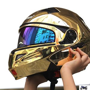 Masei 815 Gold Chrome DOT Modular Helmet