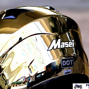Masei 815 Gold Chrome DOT Modular Helmet