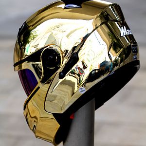Masei 815 Gold Chrome DOT Modular Helmet