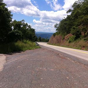 Near the crest, looking West
