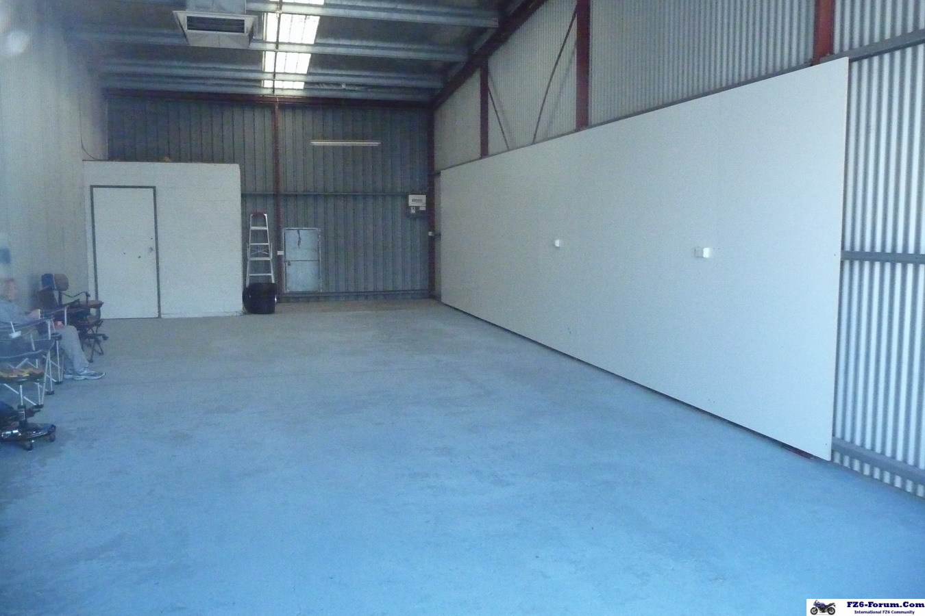 Floor stripped and painted
