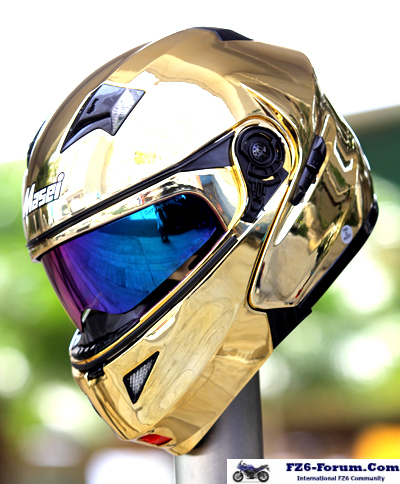 Masei 815 Gold Chrome DOT Modular Helmet