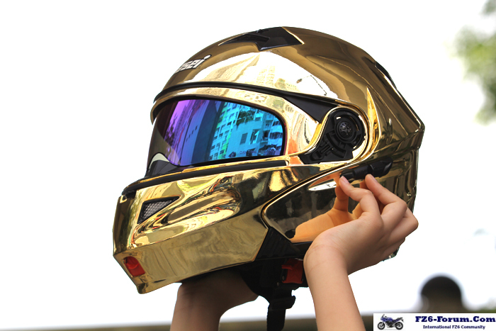 Masei 815 Gold Chrome DOT Modular Helmet