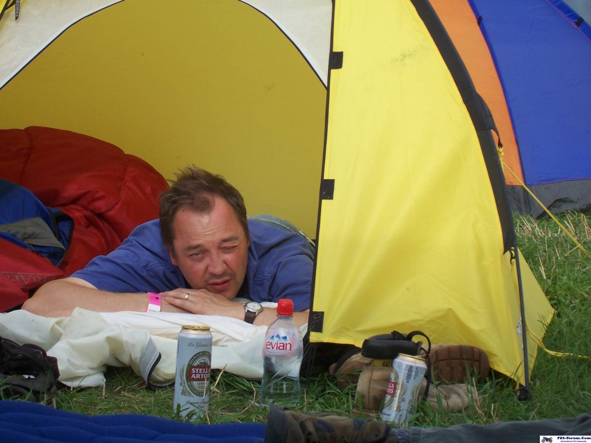 Me after a kip at the Sugar Hill festival, Wilts