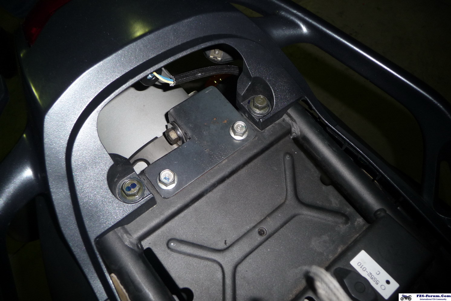 New Exhaust clamp mount bracket.