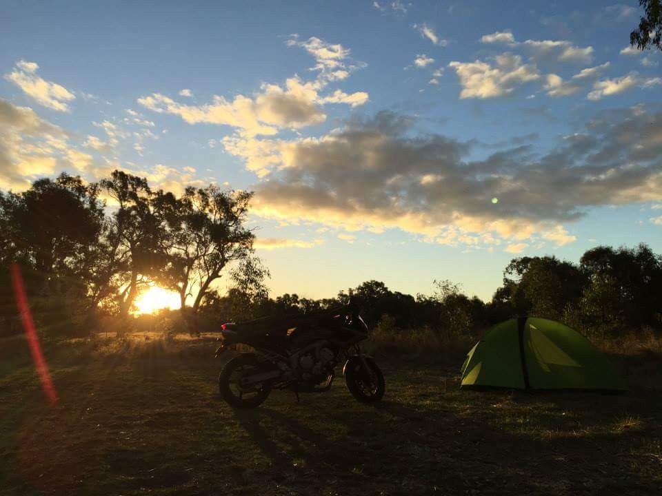 sunset camping